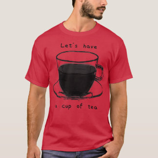 Black and WhiteTea Time White Version T-Shirt