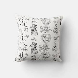 Black And WhiteToile American MoJo Pillow