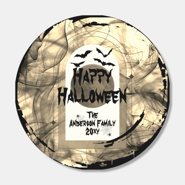Black and Wihte Bats Happy Halloween Candy Favors (Sticker)