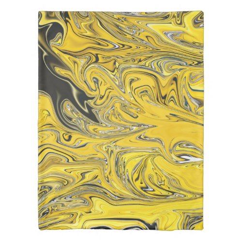 Black And Yellow Abstract Painting  Best fine art Duvet Cover