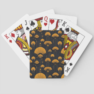 Black and Yellow Art Deco Poker Cards