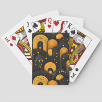 Black and Yellow Art Deco Poker Cards