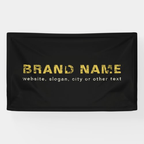 Black and Yellow Artsy Grunge Business Name Banner