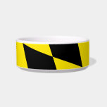 Black and Yellow Bavaria Diamond Flag Pattern Bowl<br><div class="desc">Elegant,  stylish and sophisticated Bavarian flag rhombus pattern in black and yellow color. Modern and trendy gift,  perfect for the diamond-lozenge pattern lover in your life.</div>