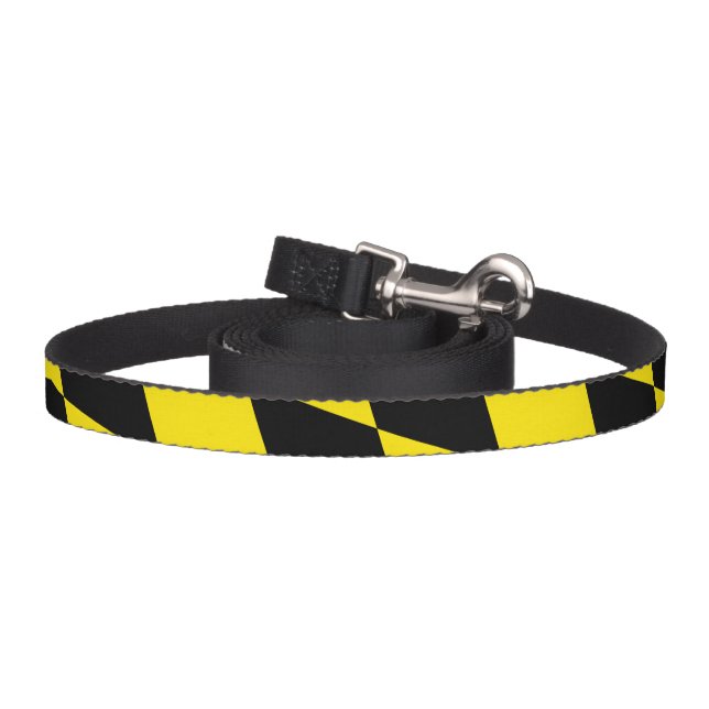 Black and Yellow Bavaria Diamond Flag Pattern Pet Leash (Hook)
