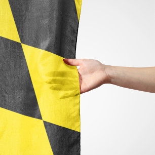 Black and Yellow Bavaria Diamond Flag Pattern Scarf