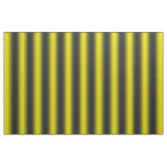 [ Thumbnail: Black and Yellow Bee-Like Stripes Pattern Fabric ]