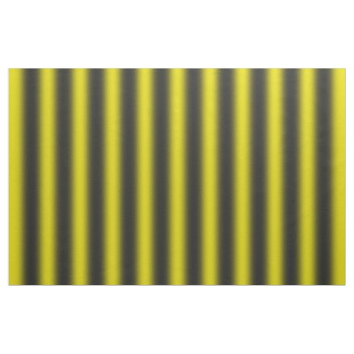 Black and Yellow Bee-Like Stripes Pattern Fabric