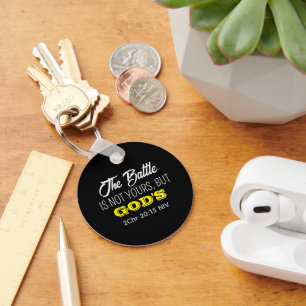 Black and Yellow Bible Verse Name and Prayer       Keychain