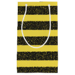 [ Thumbnail: Black and Yellow Bumblebee Inspired Gift Bag ]
