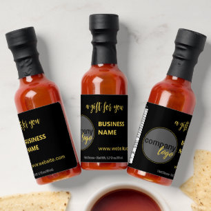 BLACK AND YELLOW BUSINESS COMPANY LOGO BRAND GIFT HOT SAUCES
