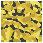Black and Yellow Camouflage Print Pattern Fabric