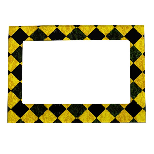 Black and yellow checker pattern magnetic frame (Front)