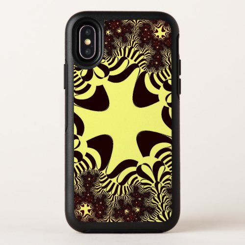 Black and Yellow Cross OtterBox Symmetry iPhone X Case