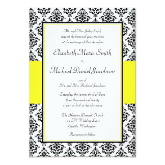 Yellow And Black Invitations 4