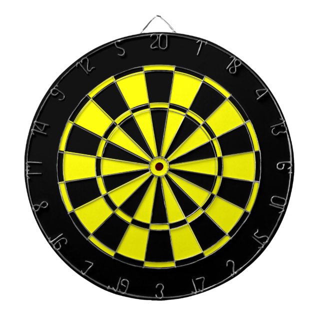 black and yellow dart board (Front)