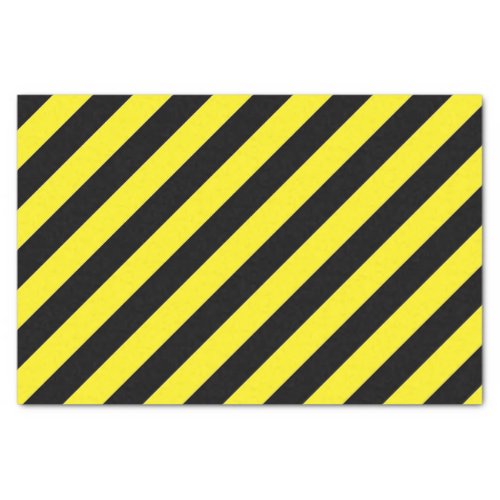 BLACK AND YELLOW DIAGONAL STRIPE  TISSUE PAPER