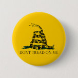 Black and Yellow Gadsden Flag, Don't Tread on Me! Button