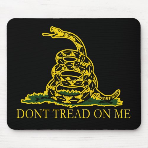 Black and Yellow Gadsden Flag Dont Tread on Me Mouse Pad