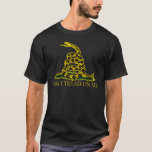 Black and Yellow Gadsden Flag, Don't Tread on Me! T-Shirt