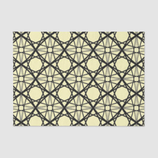 Black and Yellow Geometric Art Tissue Paper