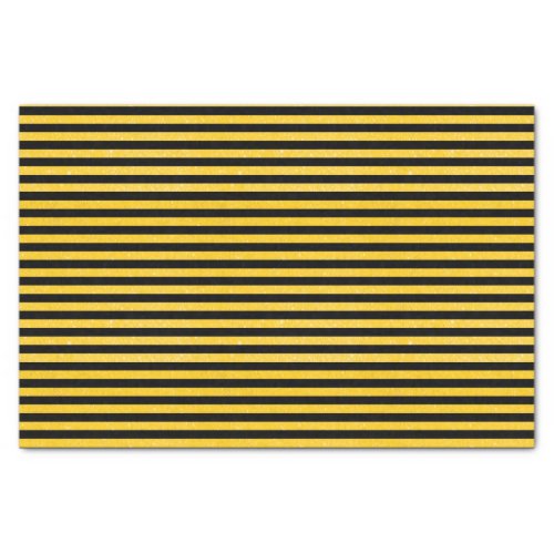 Black and Yellow Glittery Stripes Tissue Paper