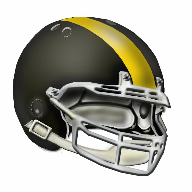 black and yellow football helmet