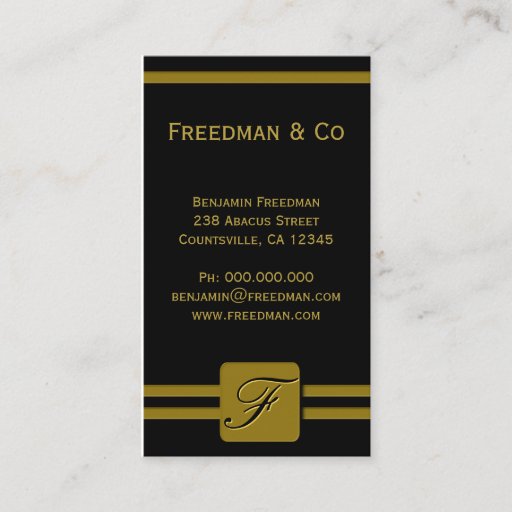 Customizable Monogram Professional Business Cards