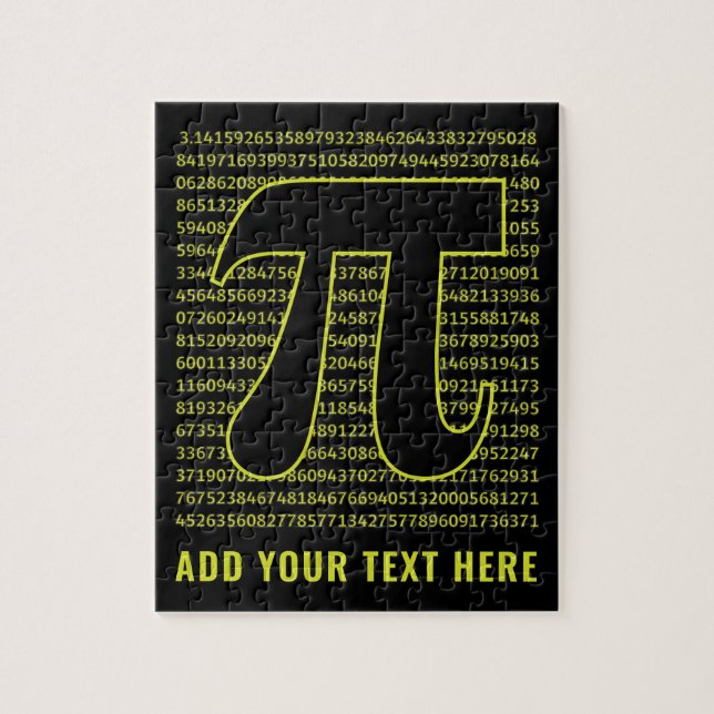 Black And Yellow Happy Pi Day 3.14 Jigsaw Puzzle (Vertical)