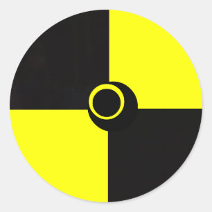 Black and Yellow hazard safety sticker