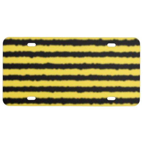 Black and Yellow Honey Bee Inspired License Plate