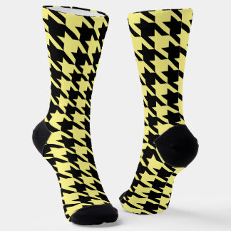 Black and yellow Houndstooth pattern Socks