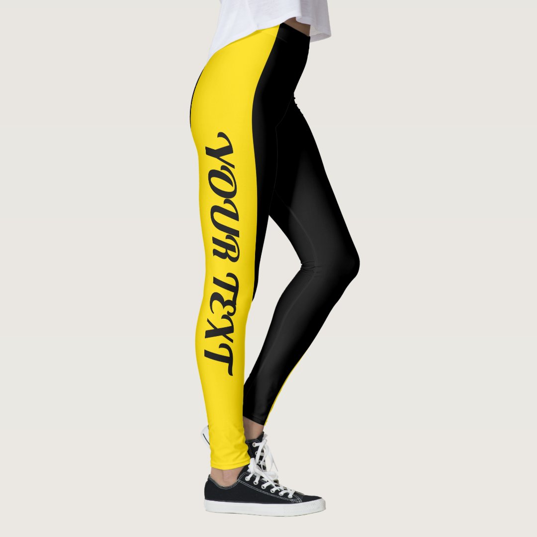 Black and Yellow Leggings Zazzle