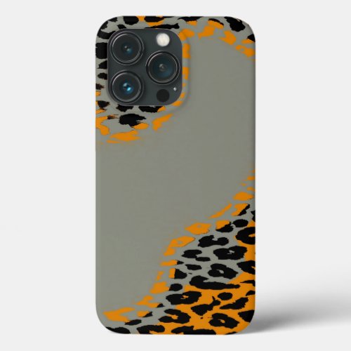 Black and yellow leopard print iPhone 13 pro case