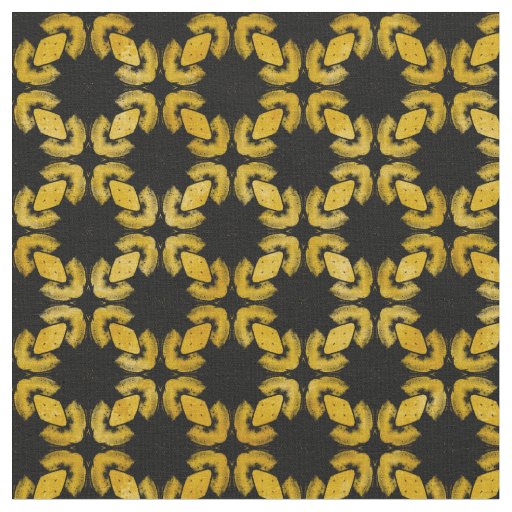 Black and Yellow Modern Urban Pattern Fabric