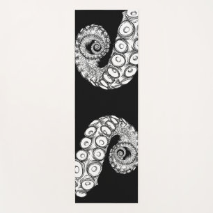 Black and yellow Octopus tentacle Yoga Mat