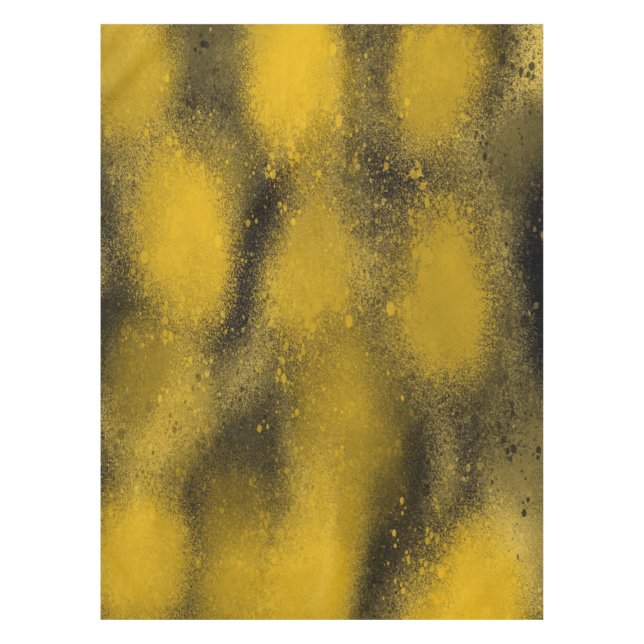 Black and Yellow Paintballs Tablecloth (Front)