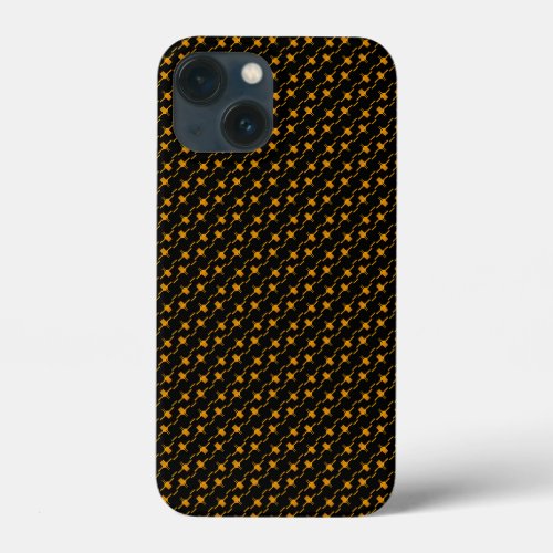 black and yellow pattern iPhone 13 mini case