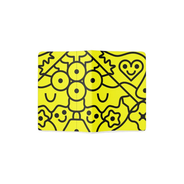 Black and yellow pattern. passport holder (Opened)