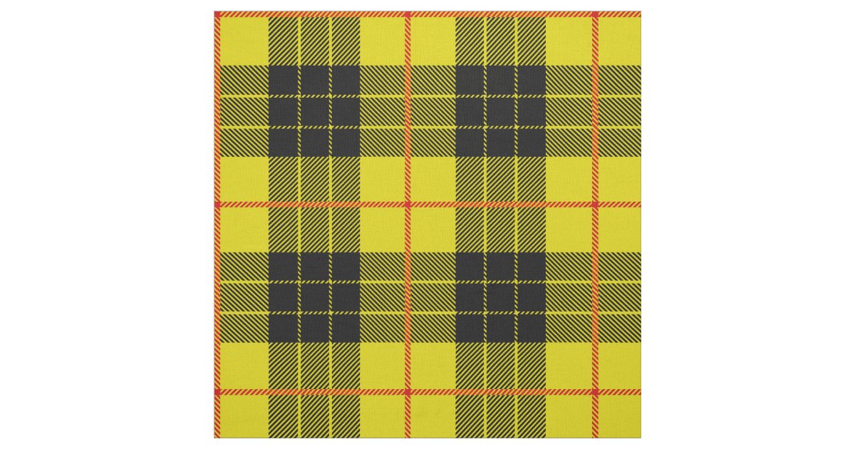 Black And Yellow Plaid Fabric Zazzle 7726