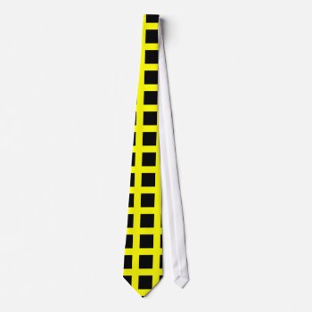 Black And Yellow Plaid Neck Tie by freepaganpages at Zazzle