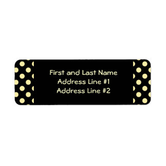 Black and Yellow Polka Dot Label