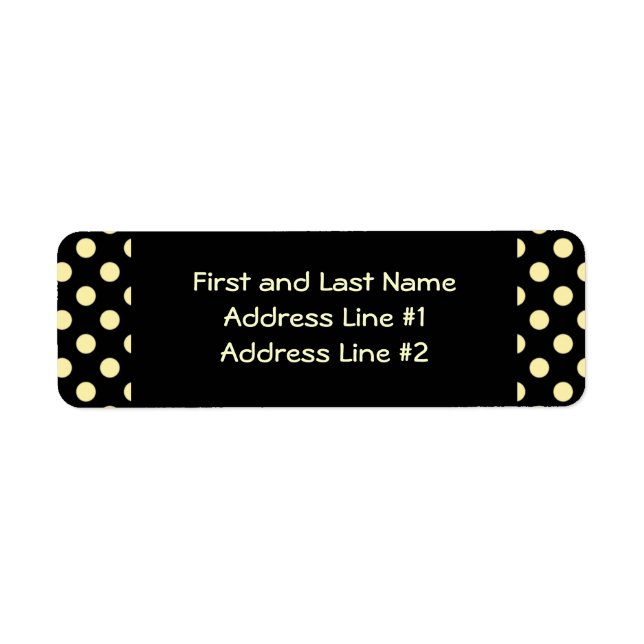 Black and Yellow Polka Dot Label (Front)