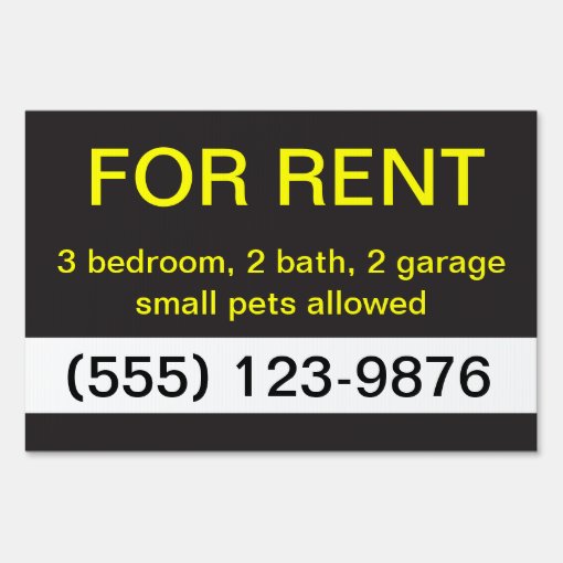 Black and Yellow Real Estate Custom Yard Sign Zazzle