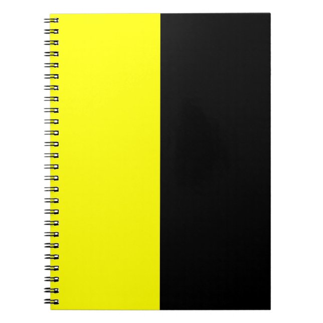 Black and Yellow Split Color Scheme Notebook (Front)