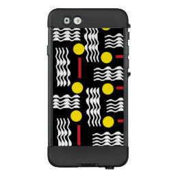 Black and Yellow Squiggles Textile Phone Case