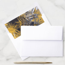 Black and yellow starburst Envelope Liner