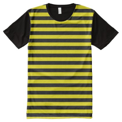 Black and Yellow Stripes All-Over-Print Shirt