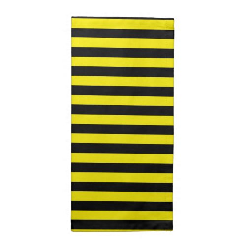 Black and Yellow Stripes Cloth Napkin