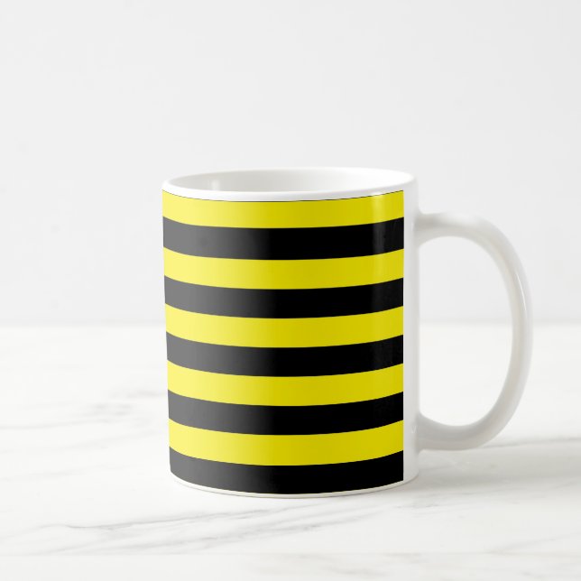 Black and Yellow Stripes Mug (Right)